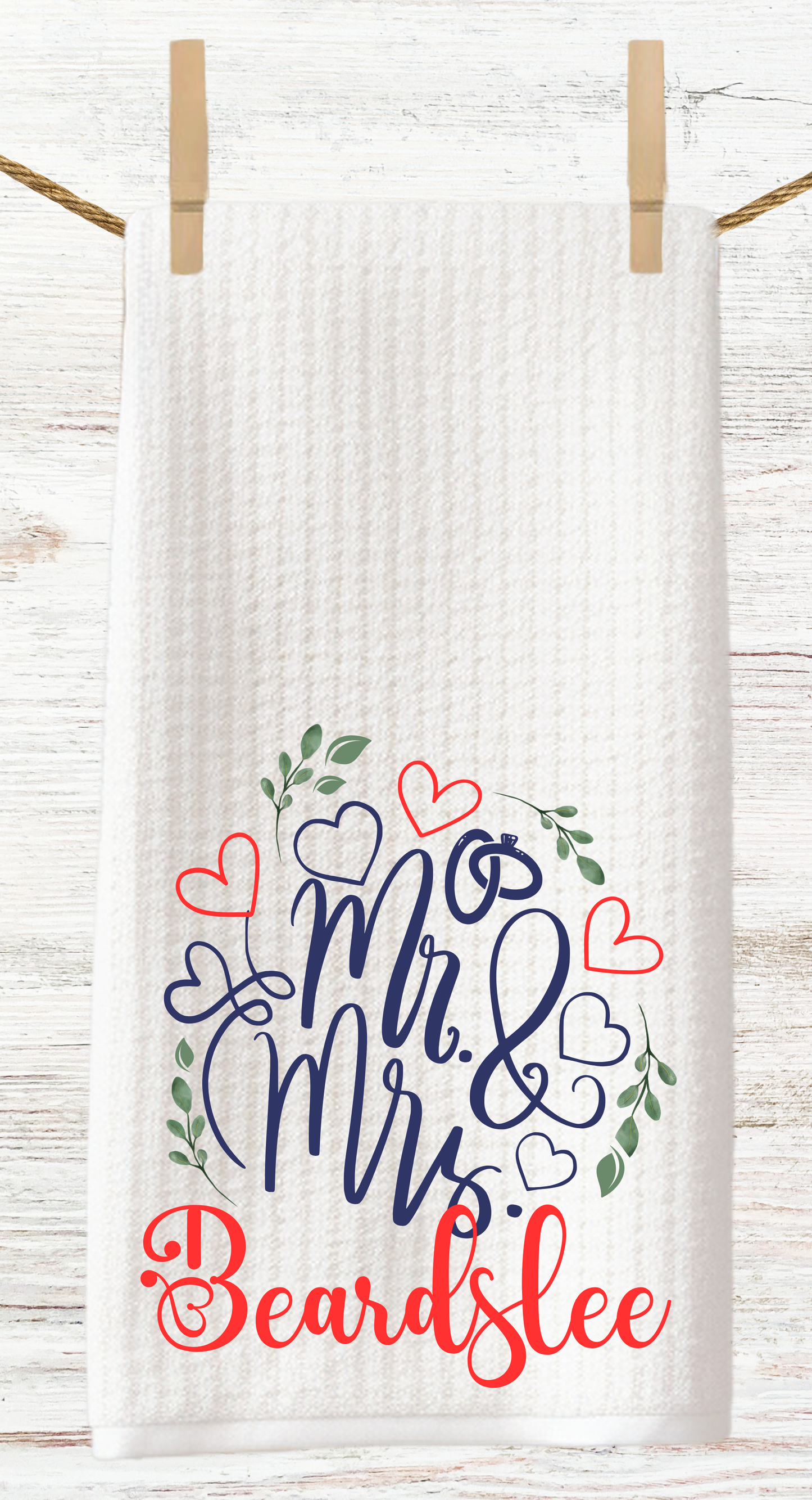Personalized Mr. & Mrs. Tea Towel Set