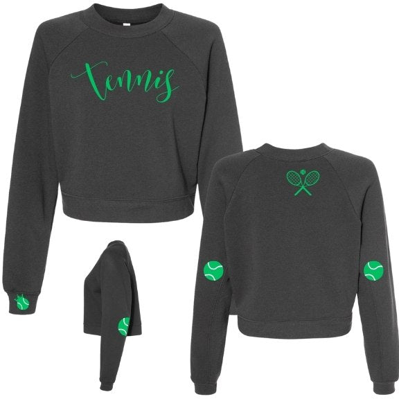 Tennis Script Crew Sweatshirt - Personalize it!