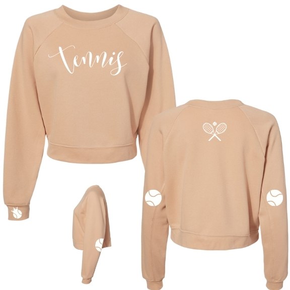 Tennis Script Crew Sweatshirt - Personalize it!