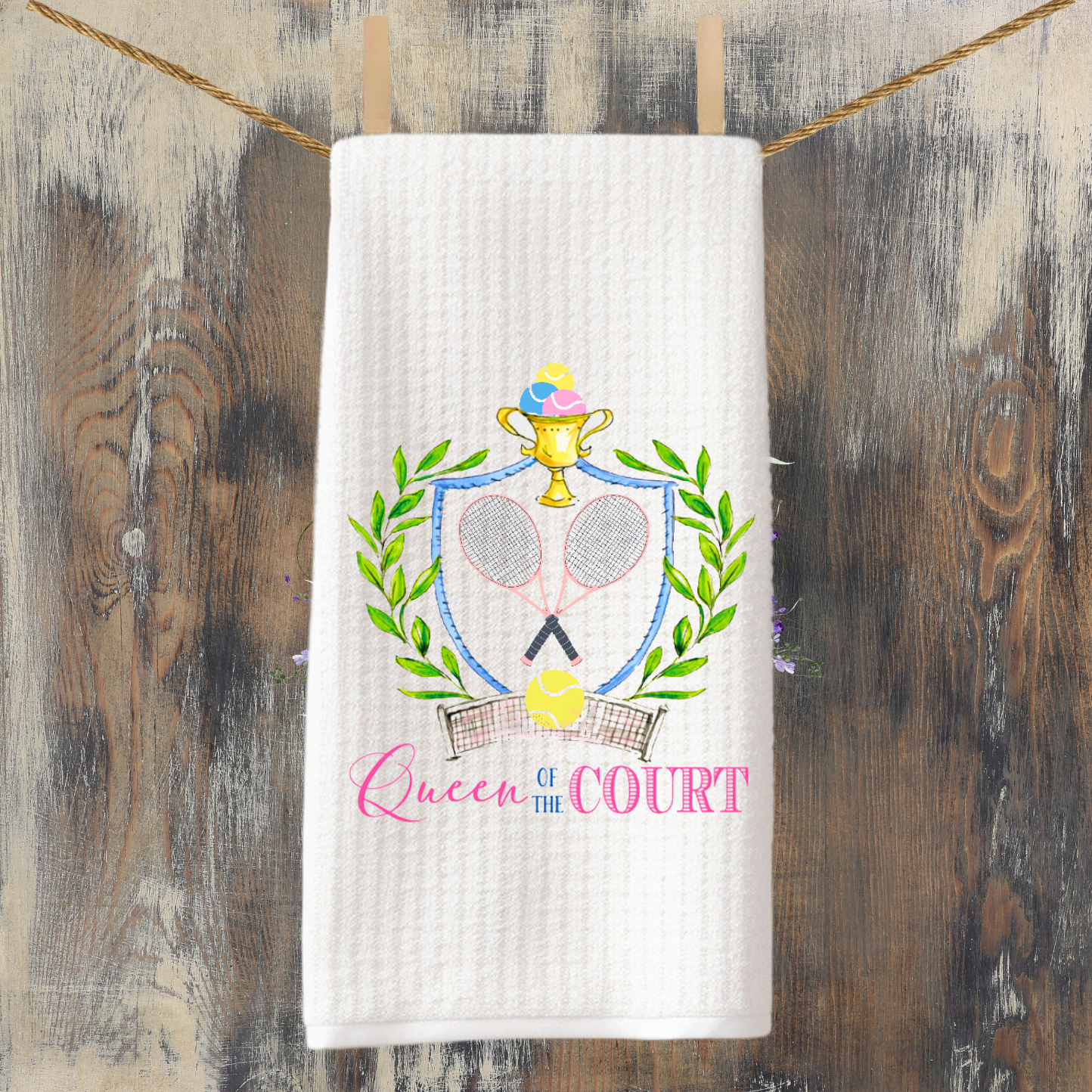 Queen of The Court Tea Towel