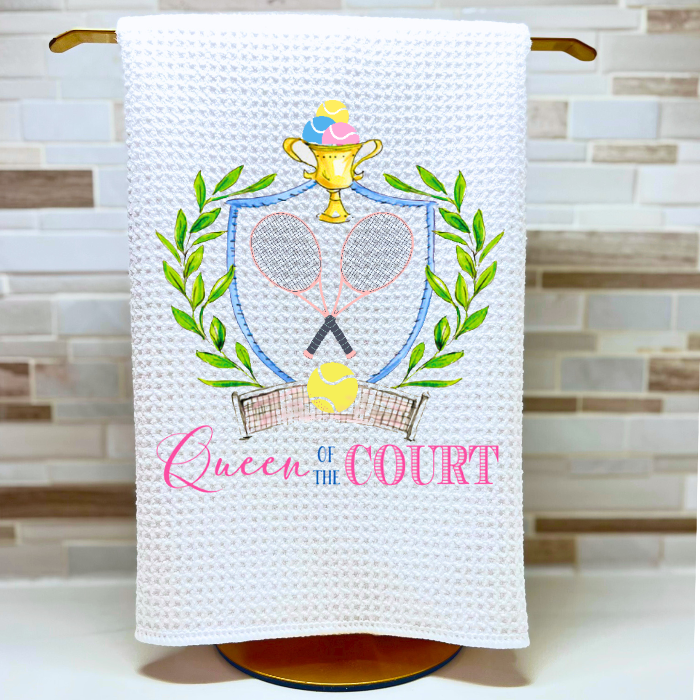 Queen of The Court Tea Towel