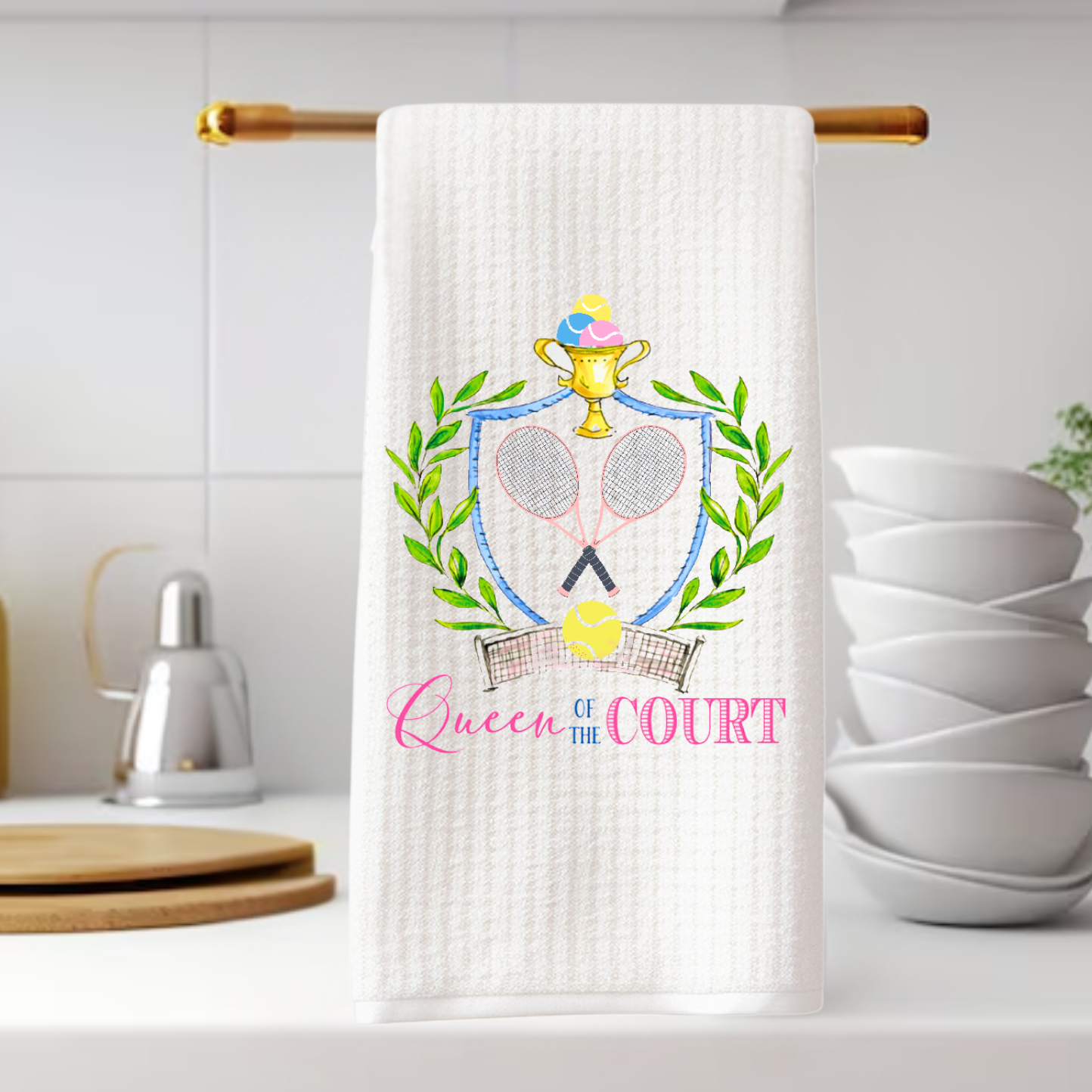 Queen of The Court Tea Towel