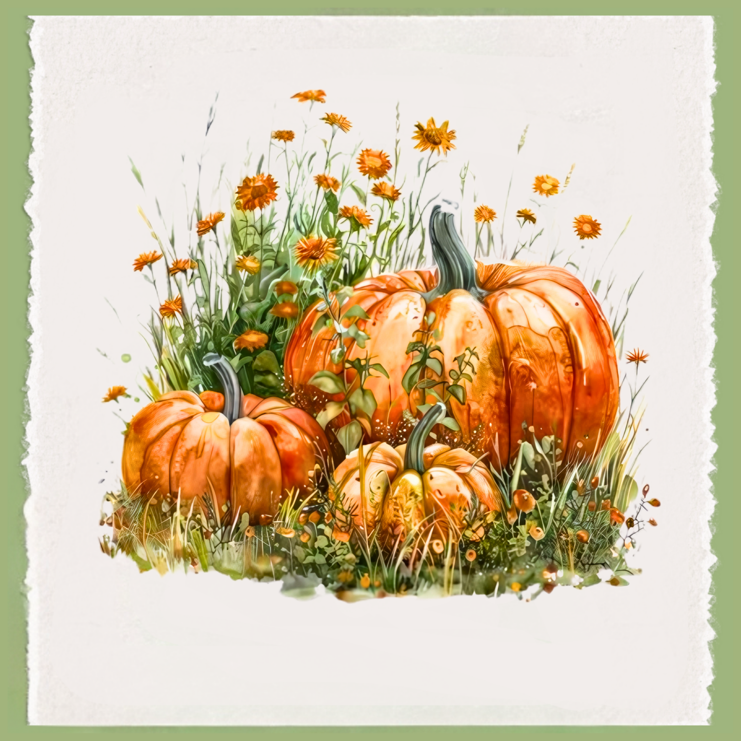 Autumn Pumpkins Tea Towel