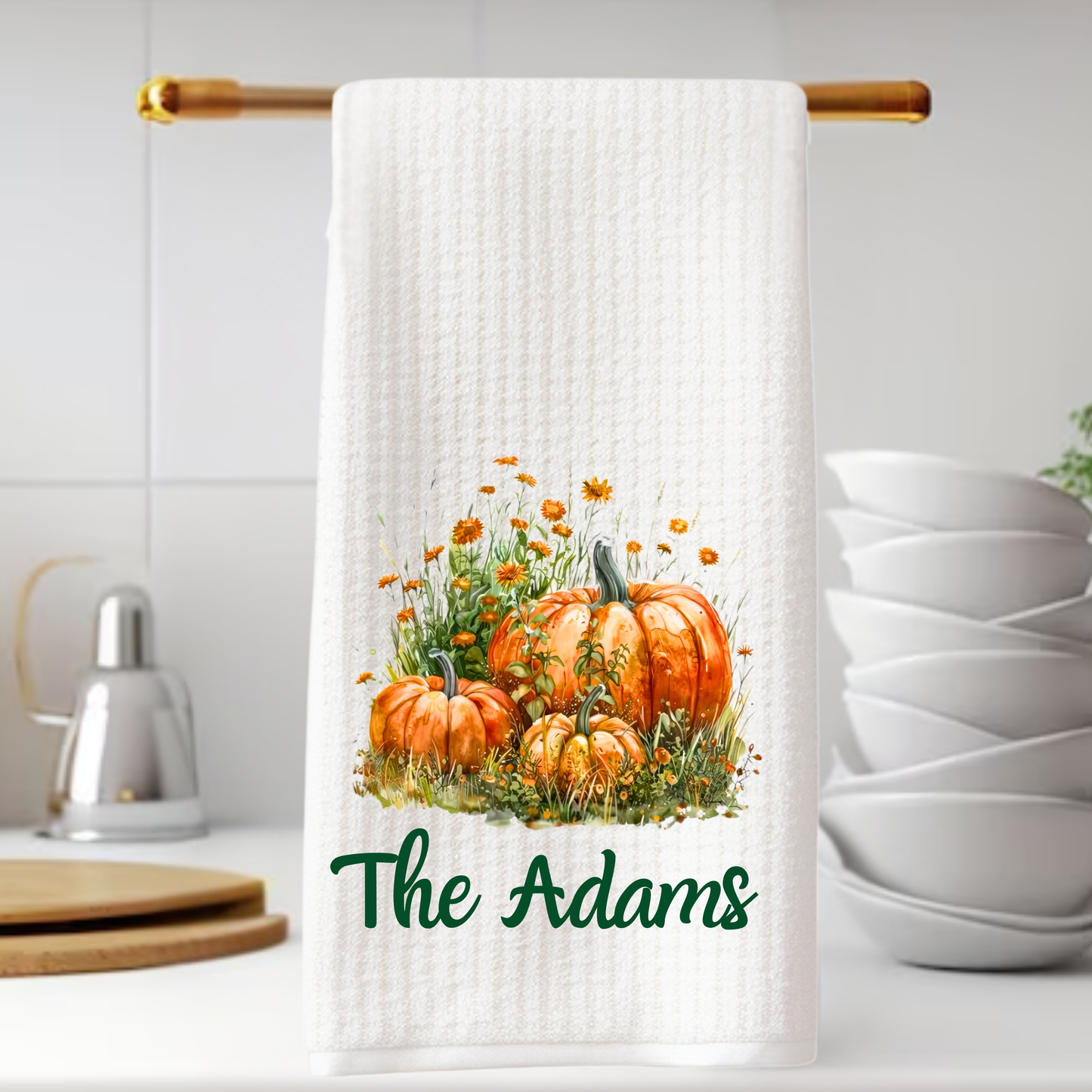 Autumn Pumpkins Tea Towel