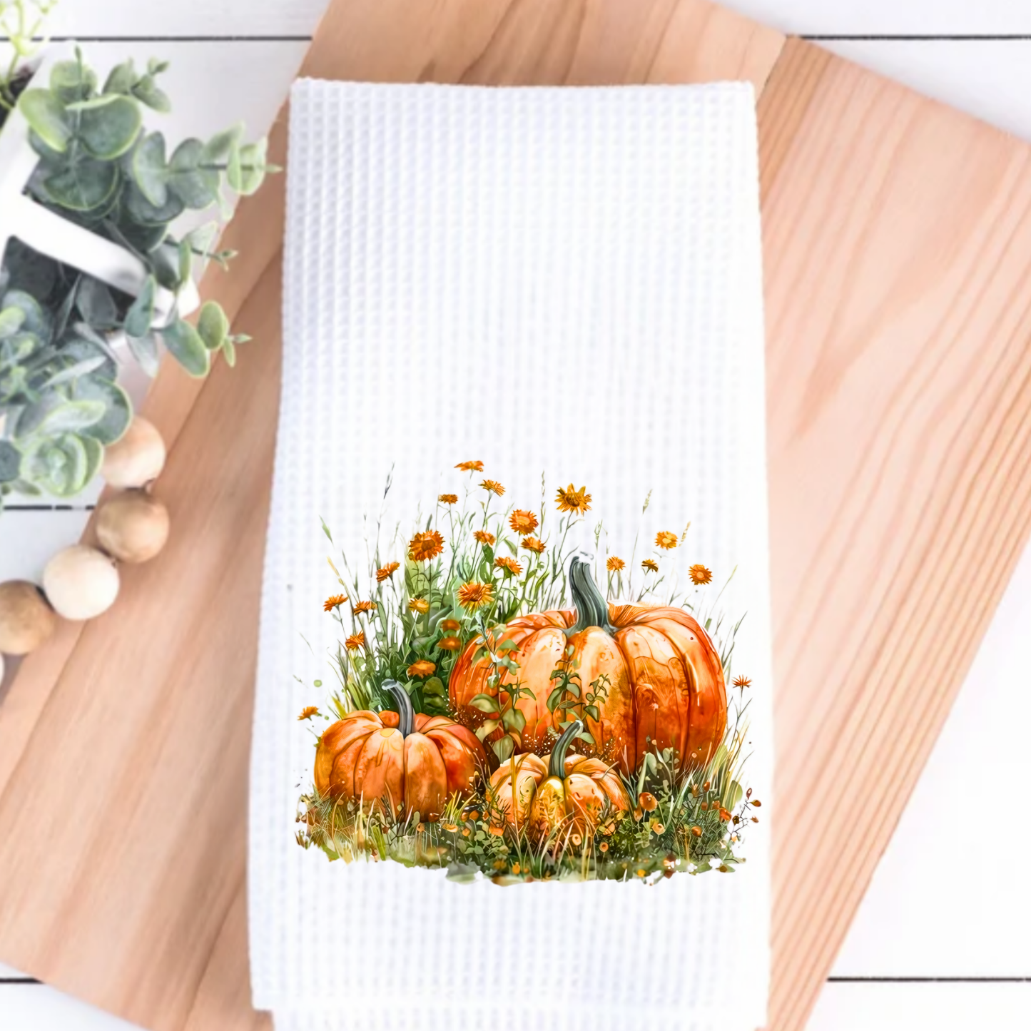 Autumn Pumpkins Tea Towel