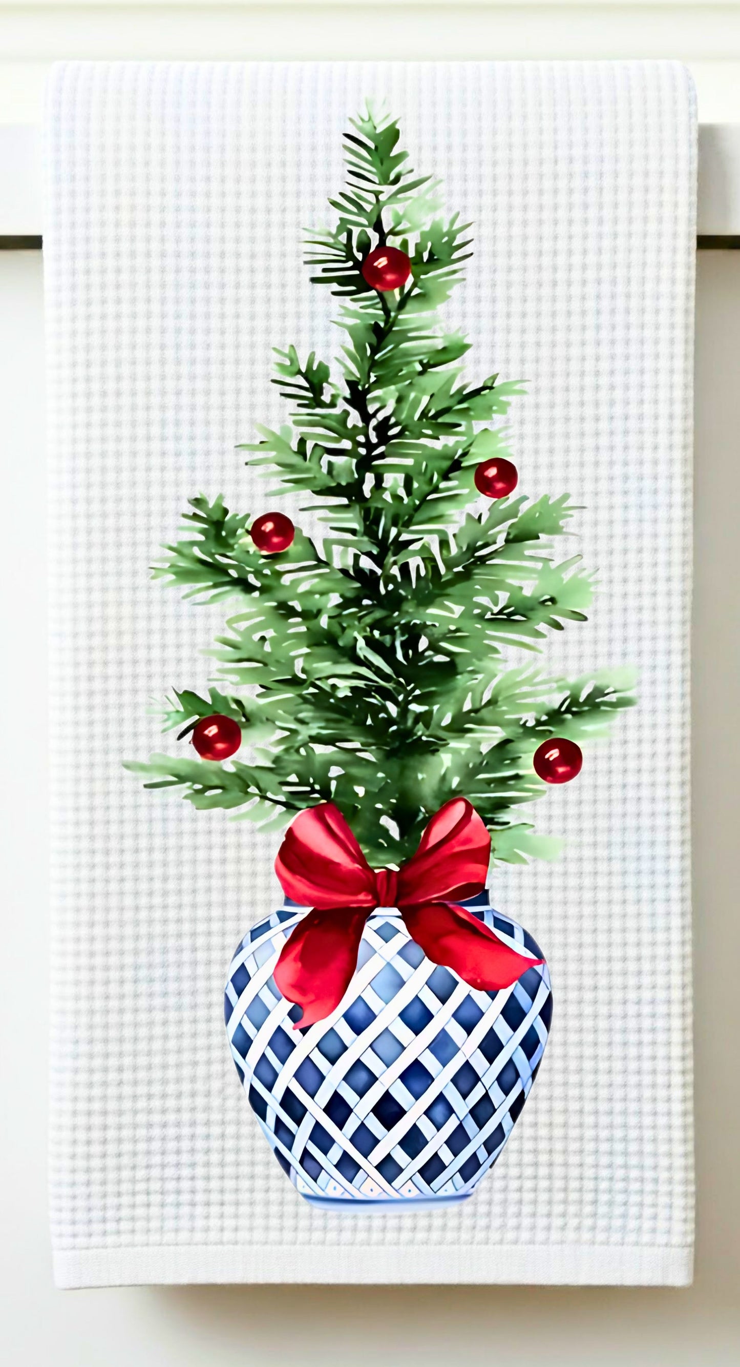 Ginger Jar Christmas Tree Dish Towel