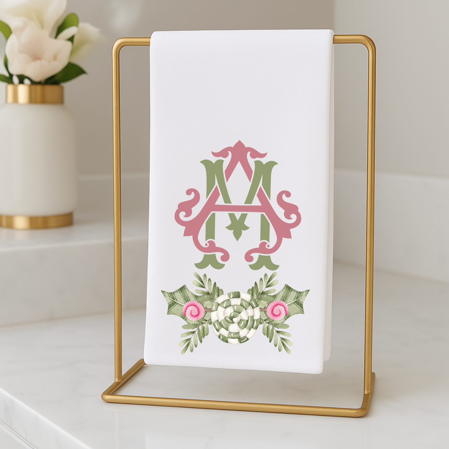 Preppy Deer Crest Fingertip Towel