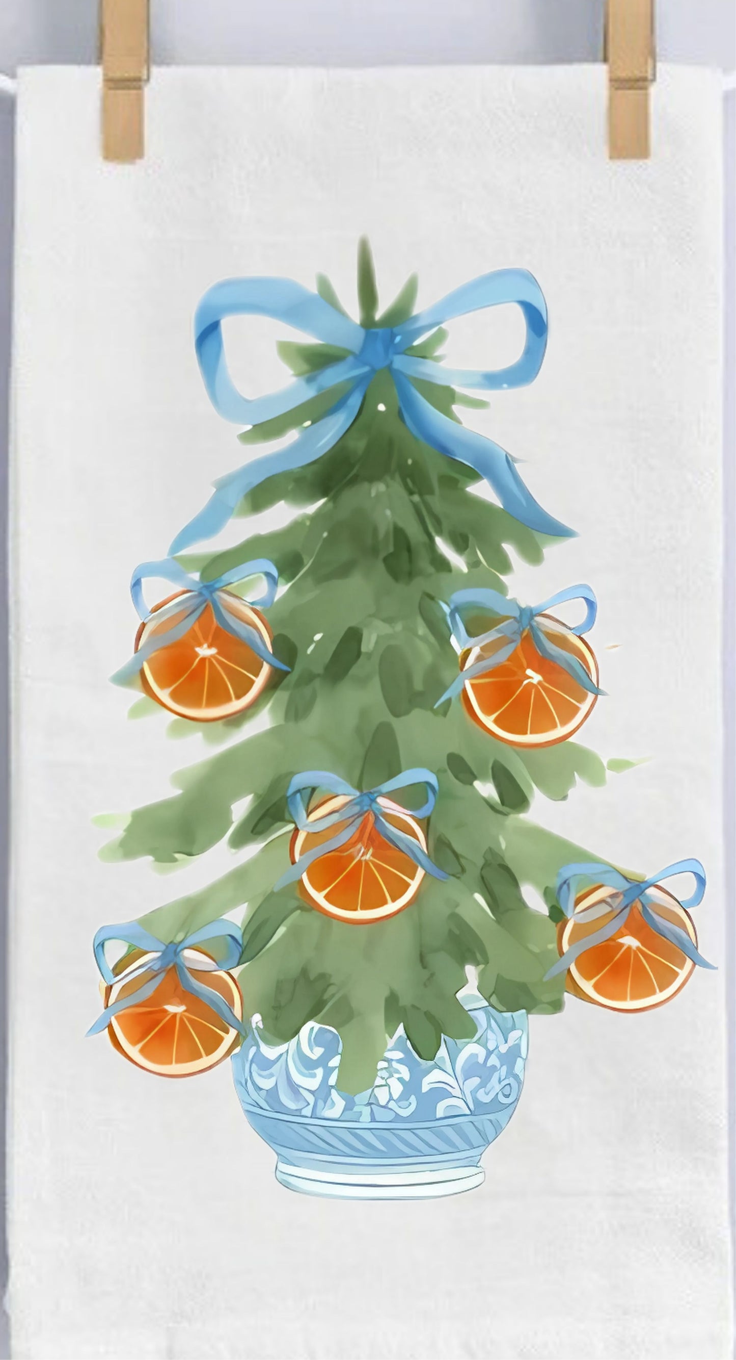 Citrus Christmas Tea Towel
