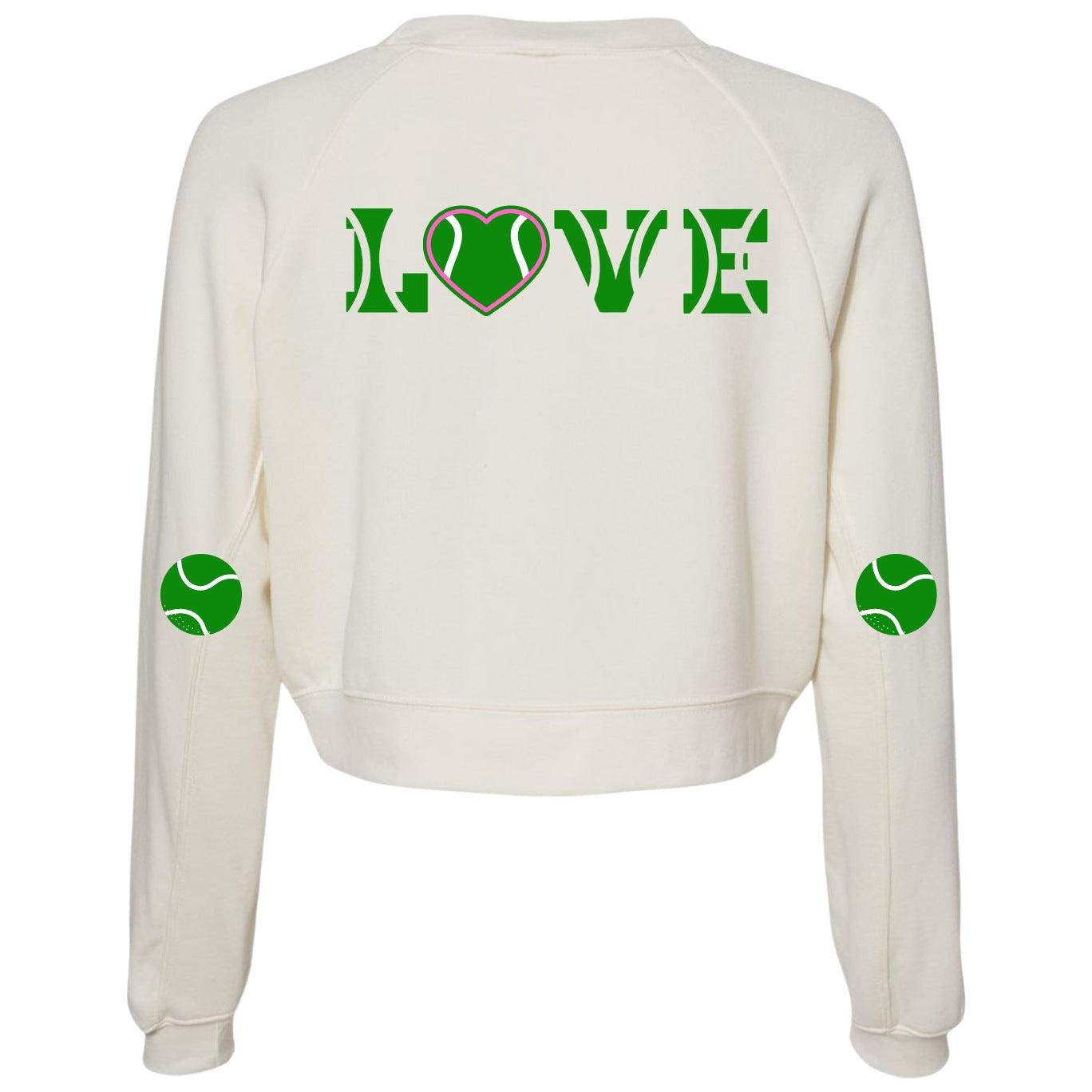 Tennis with Love Crossed Racquets Crew - Choose Your Design Color