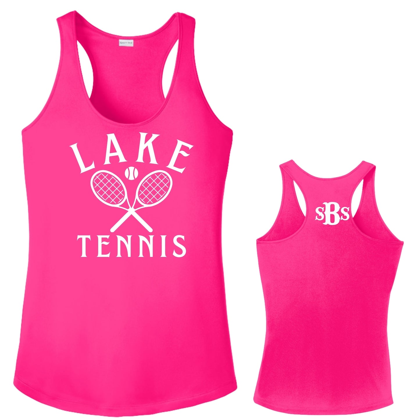 Your Team Tennis Monogram Racerback Tank – Customizable Women's Tennis Apparel