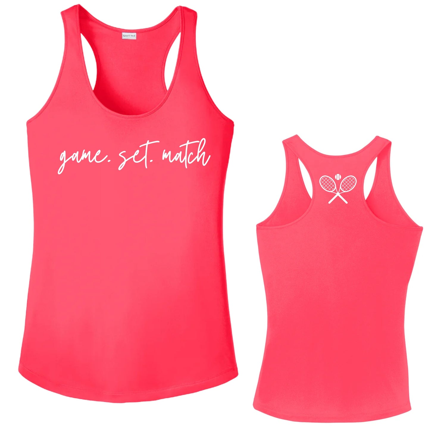 Game. Set. Match. Tennis Racerback Tank