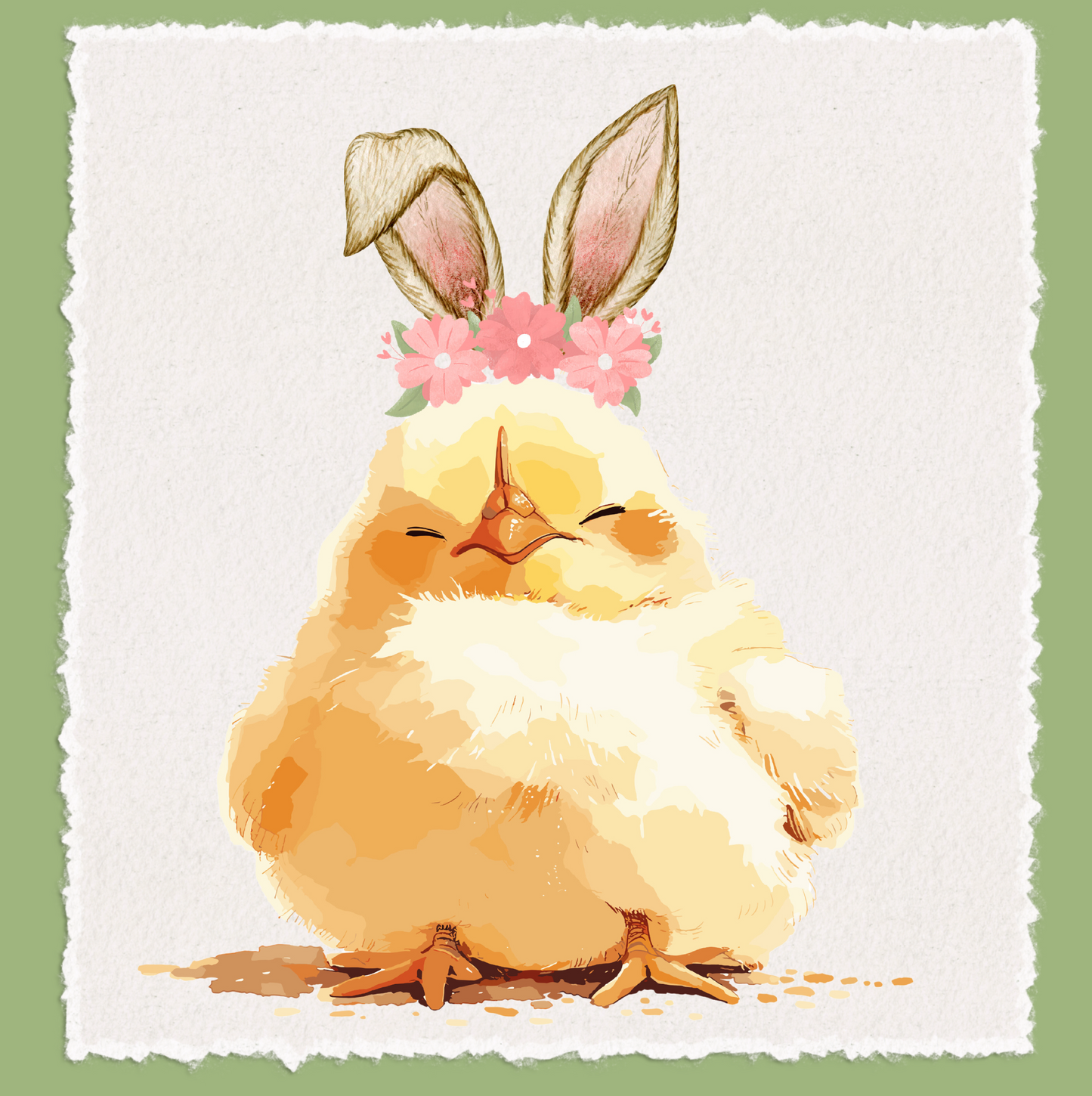 Easter Chick Tea Towel