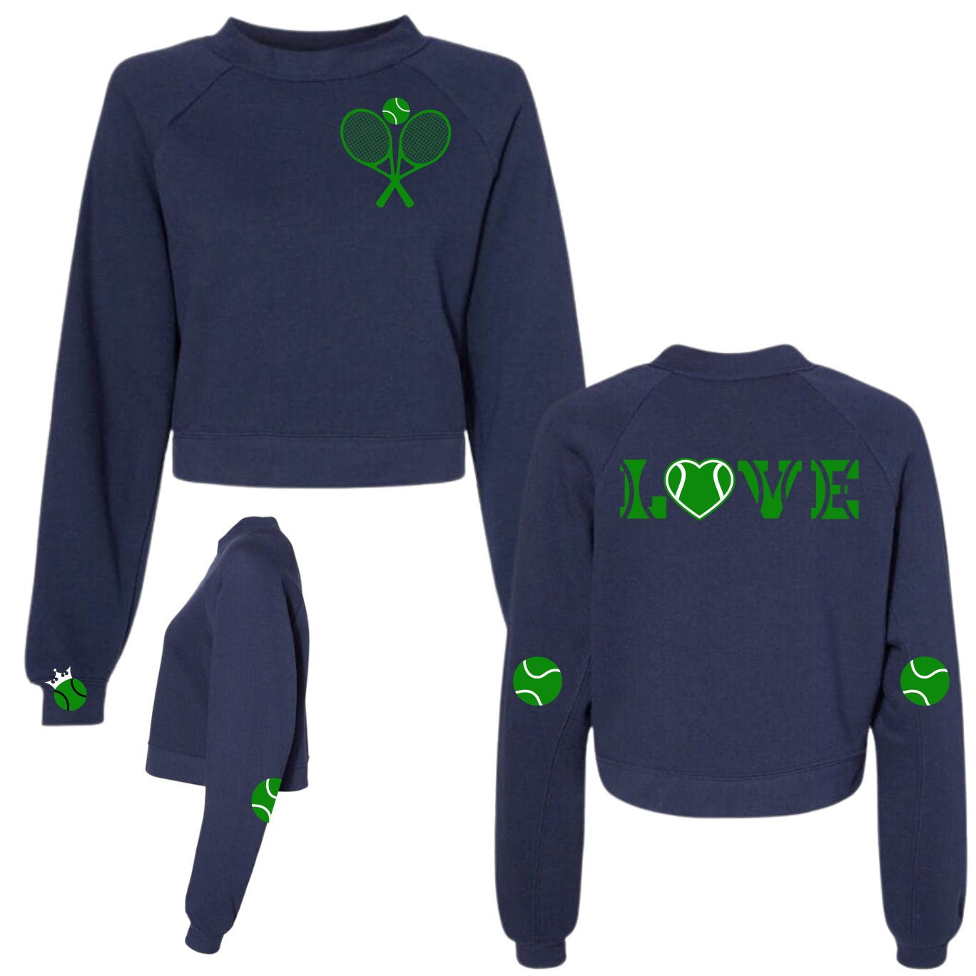 Tennis Love Crossed Racquets Sweatshirt