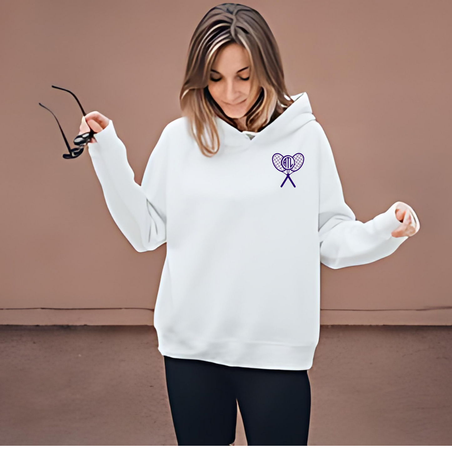 "The Court Is My Happy Place" Boyfriend Hoodie