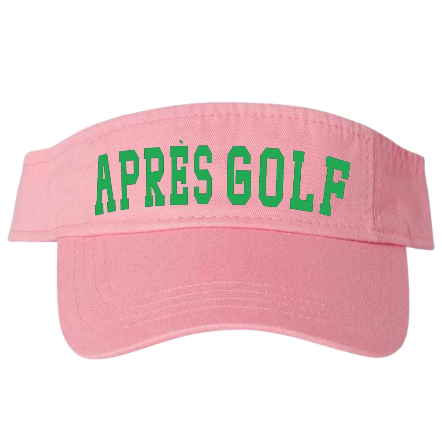 Après Golf Visor - Stylish White Golf Cap with Navy Embroidery - Perfect Clubhouse Accessory - Gift for Golf Lovers, Unisex Style