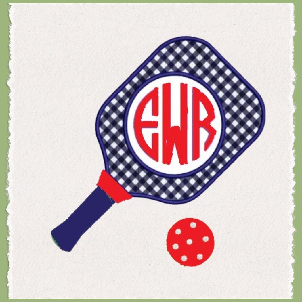 Monogram Pickleball Tea Towel