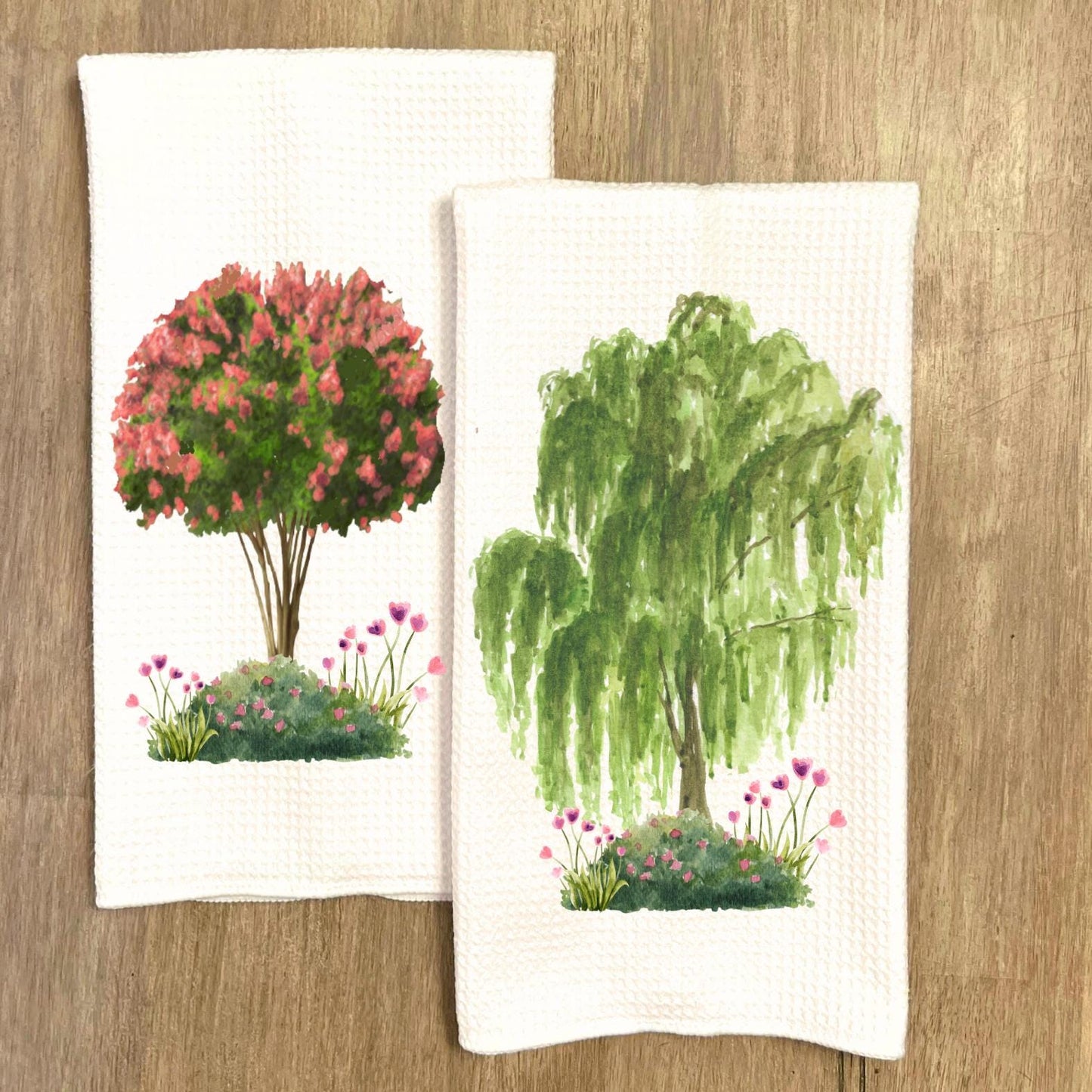 Crepe Myrtle and Weeping Willow Set