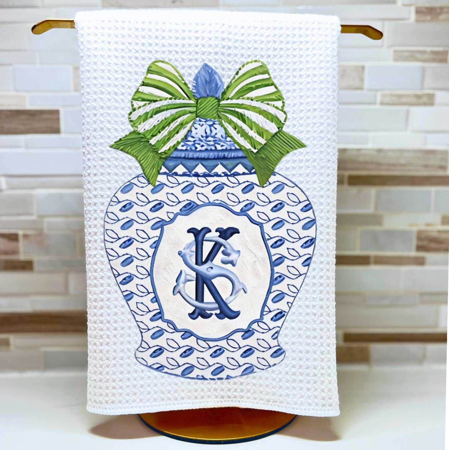Monogram Tea Towel