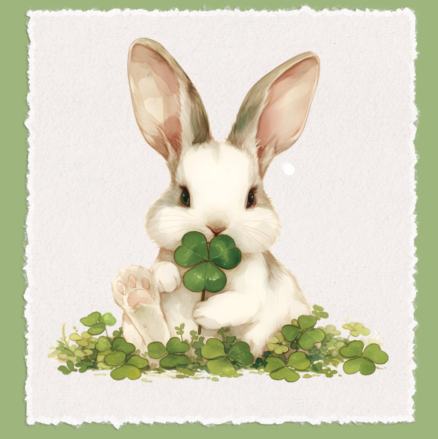 St Patricks Day Bunny Tea Towel