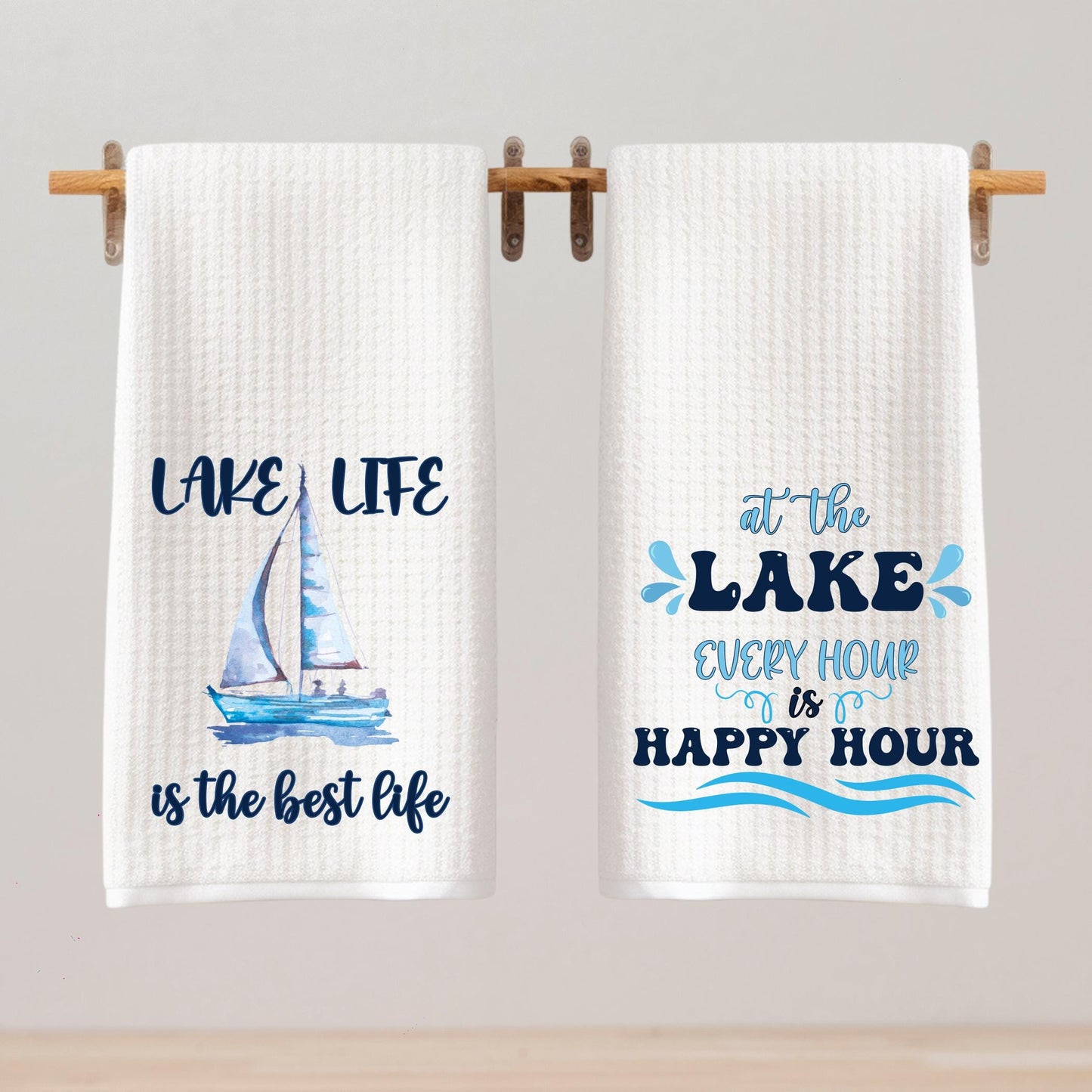 Lake Life and Happy Hour Tea Towel Collection