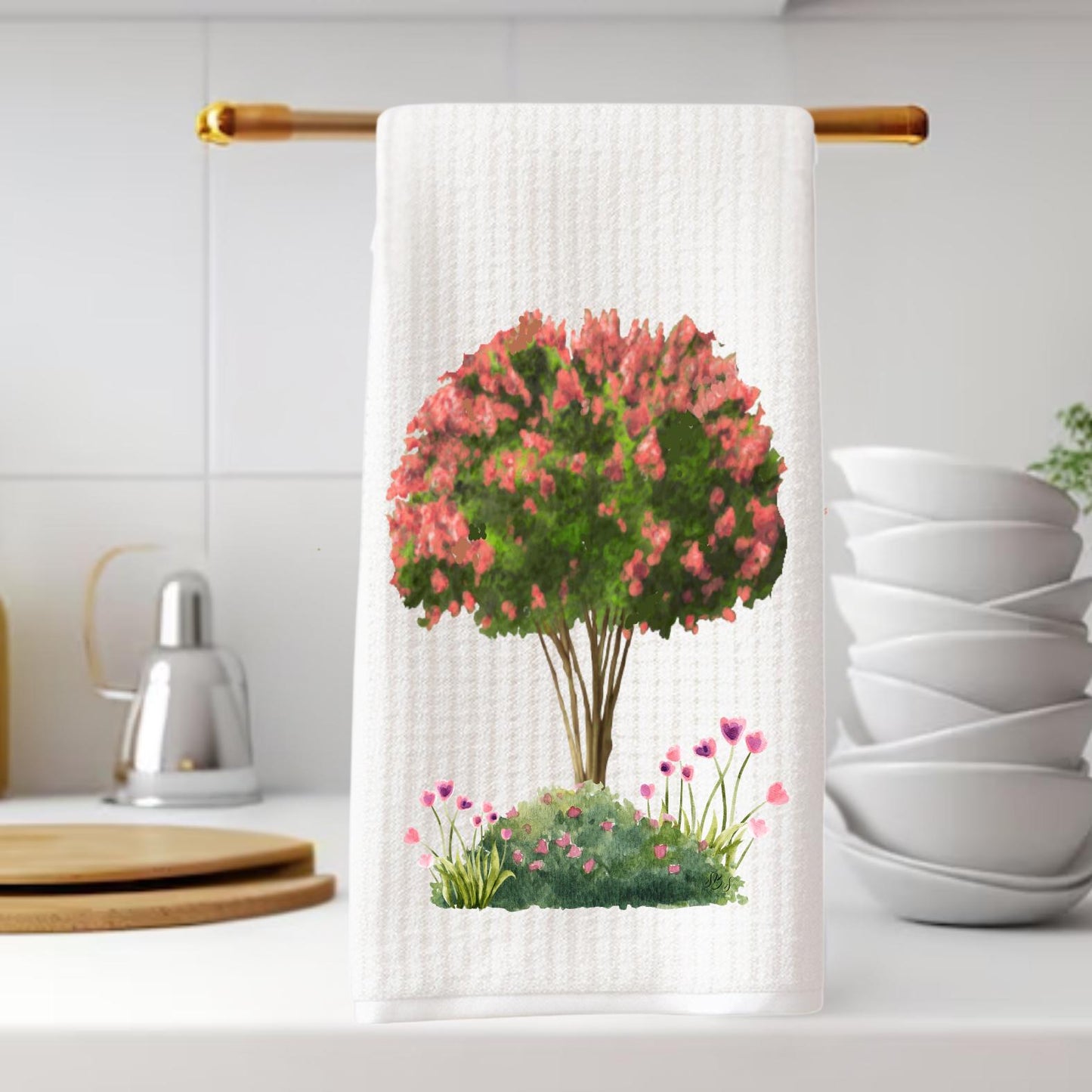 Crepe Myrtle Tree Tea Towel