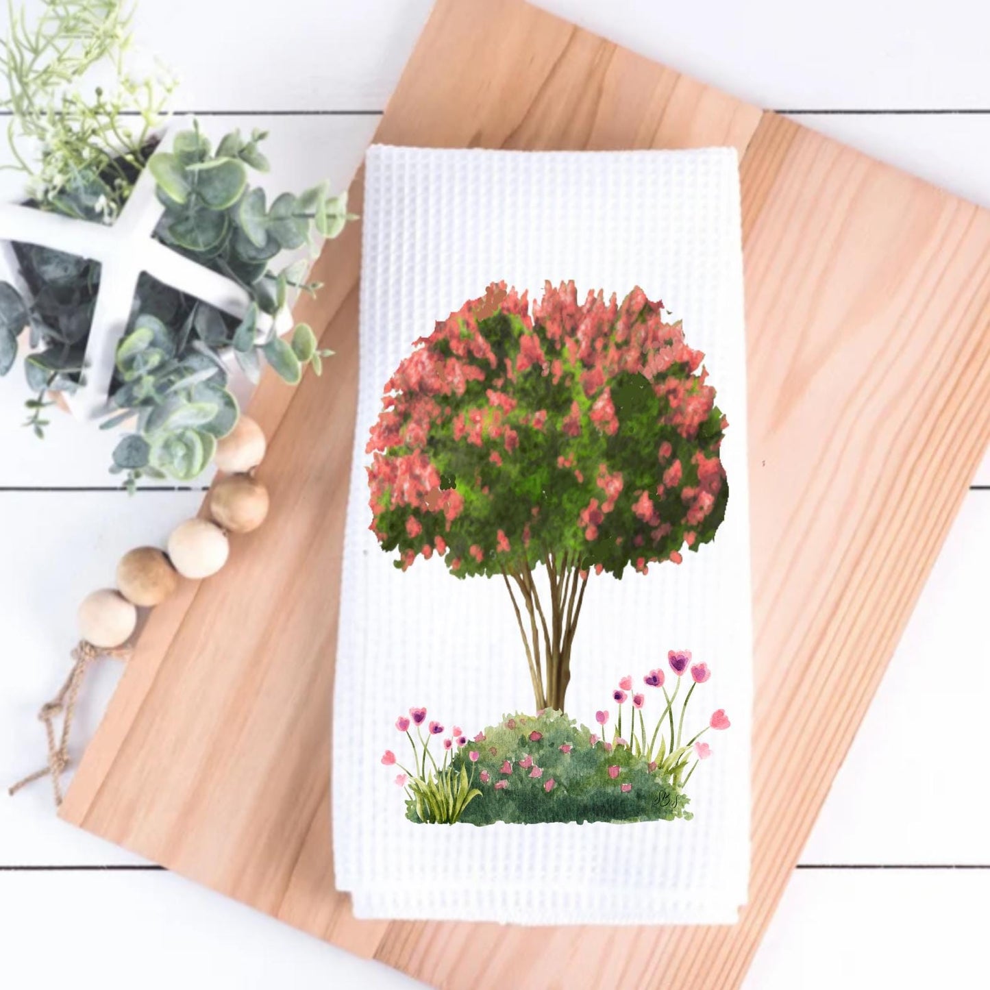Crepe Myrtle Tree Tea Towel