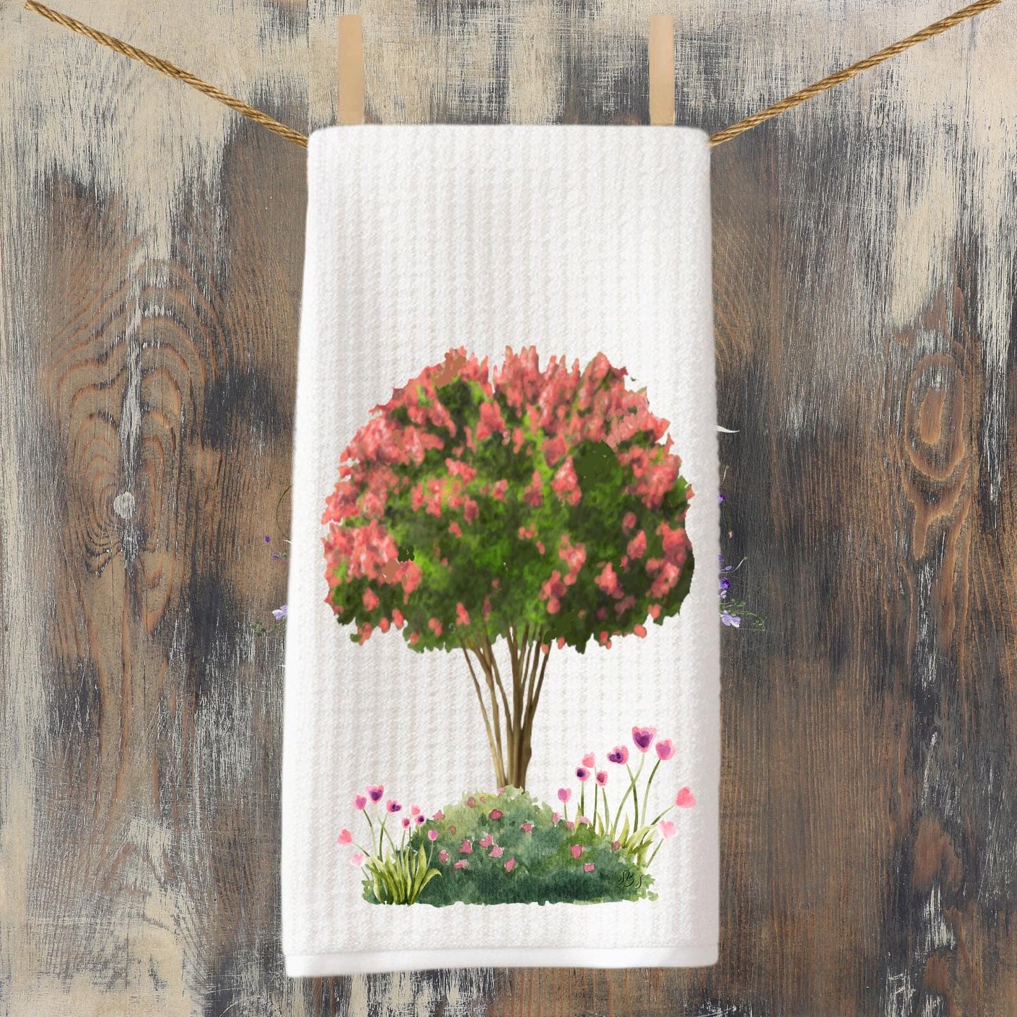 Crepe Myrtle Tree Tea Towel