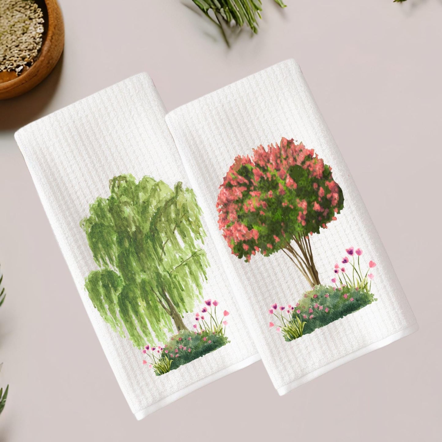 Crepe Myrtle and Weeping Willow Set