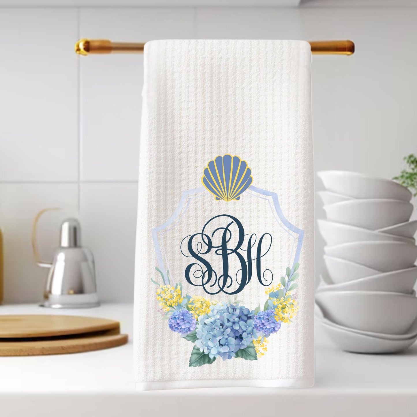 Nantucket Monogram Tea Towel Collection