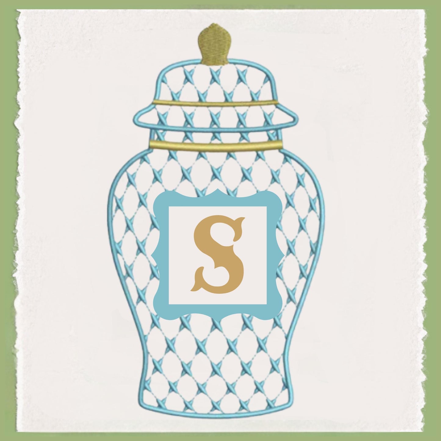 Chinoiserie Ginger Jar or Staffordshire Dog Tea Towels