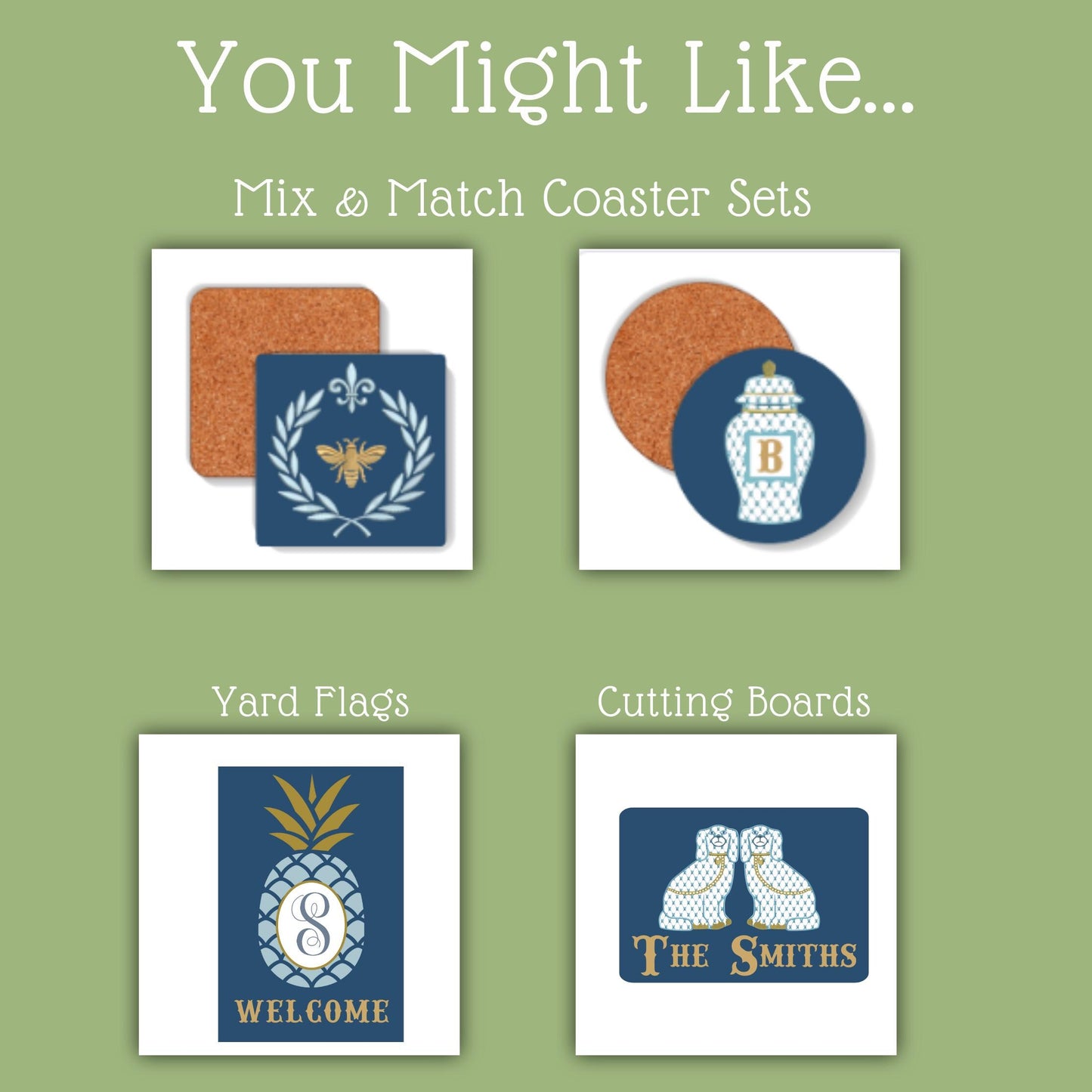 Grand Millennial Chinoiserie Coasters