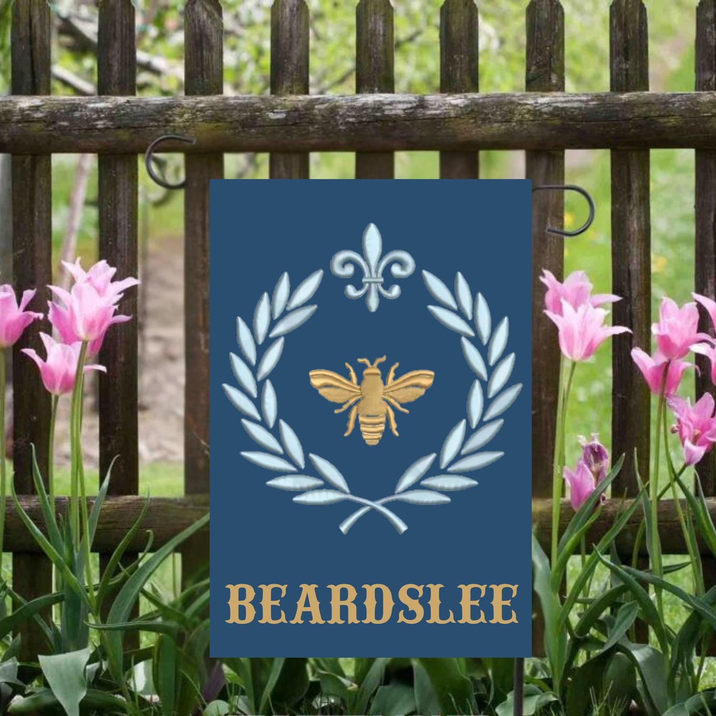 Grand Millennial Personalized Yard Flag Monogram Pineapple Bee Staffordshire Dog Ginger Jar Outdoor Garden Decor