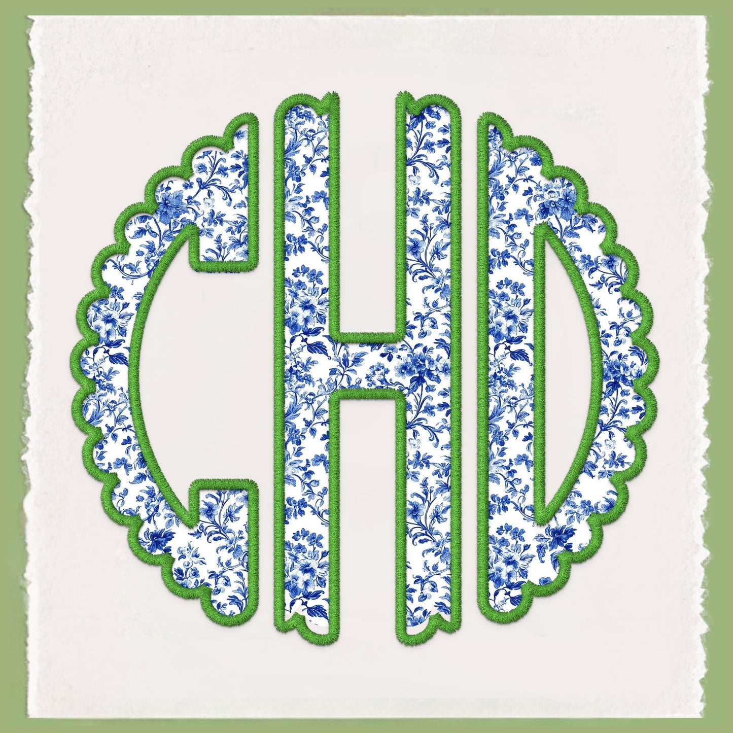 Preppy Monogram Tea Towel Set