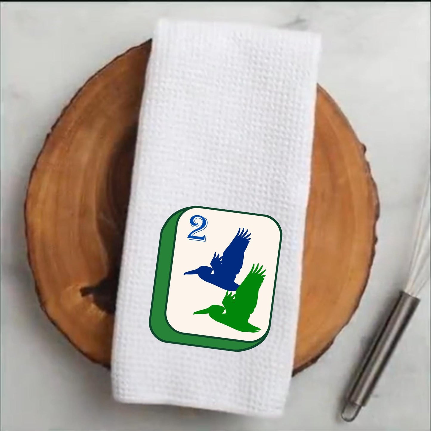 Mahjong Tea Towels - Louisiana Mardi Gras
