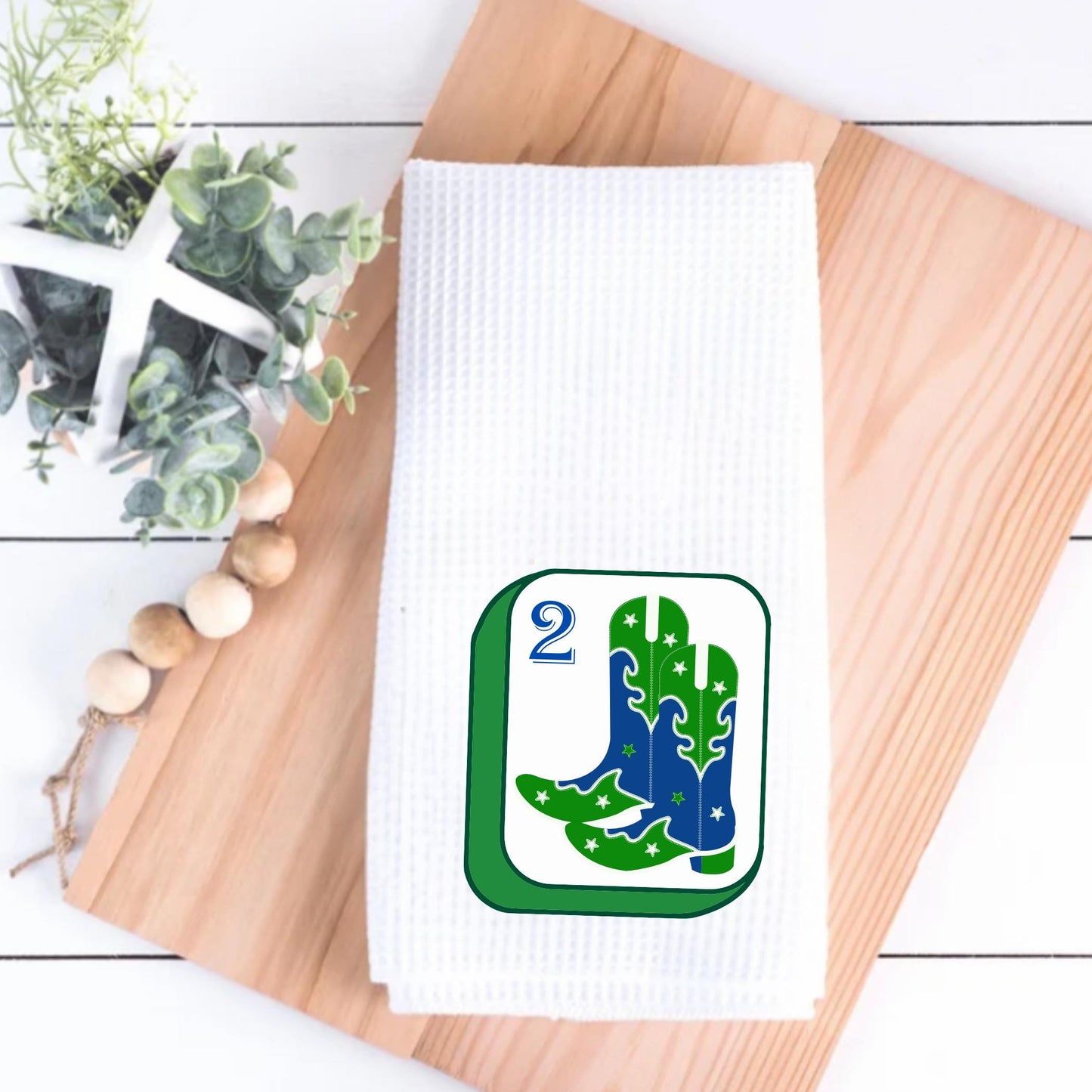 Texas Mahjong Tea Towel Collection