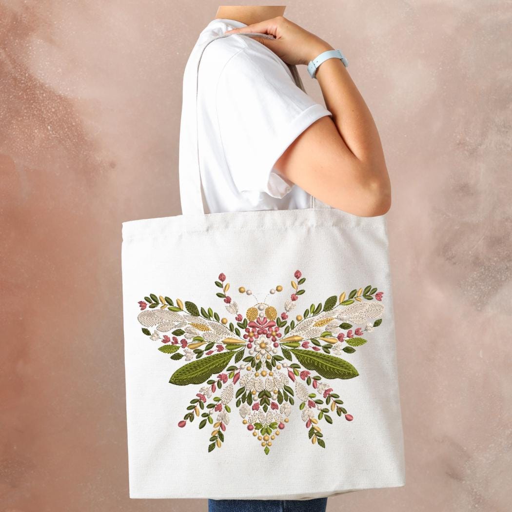 Floral Butterfly, Bee & Dragonfly Tote Collection