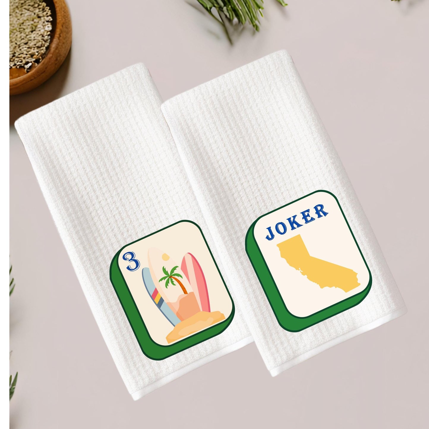 Cali Mahjong Tea Towel Collection