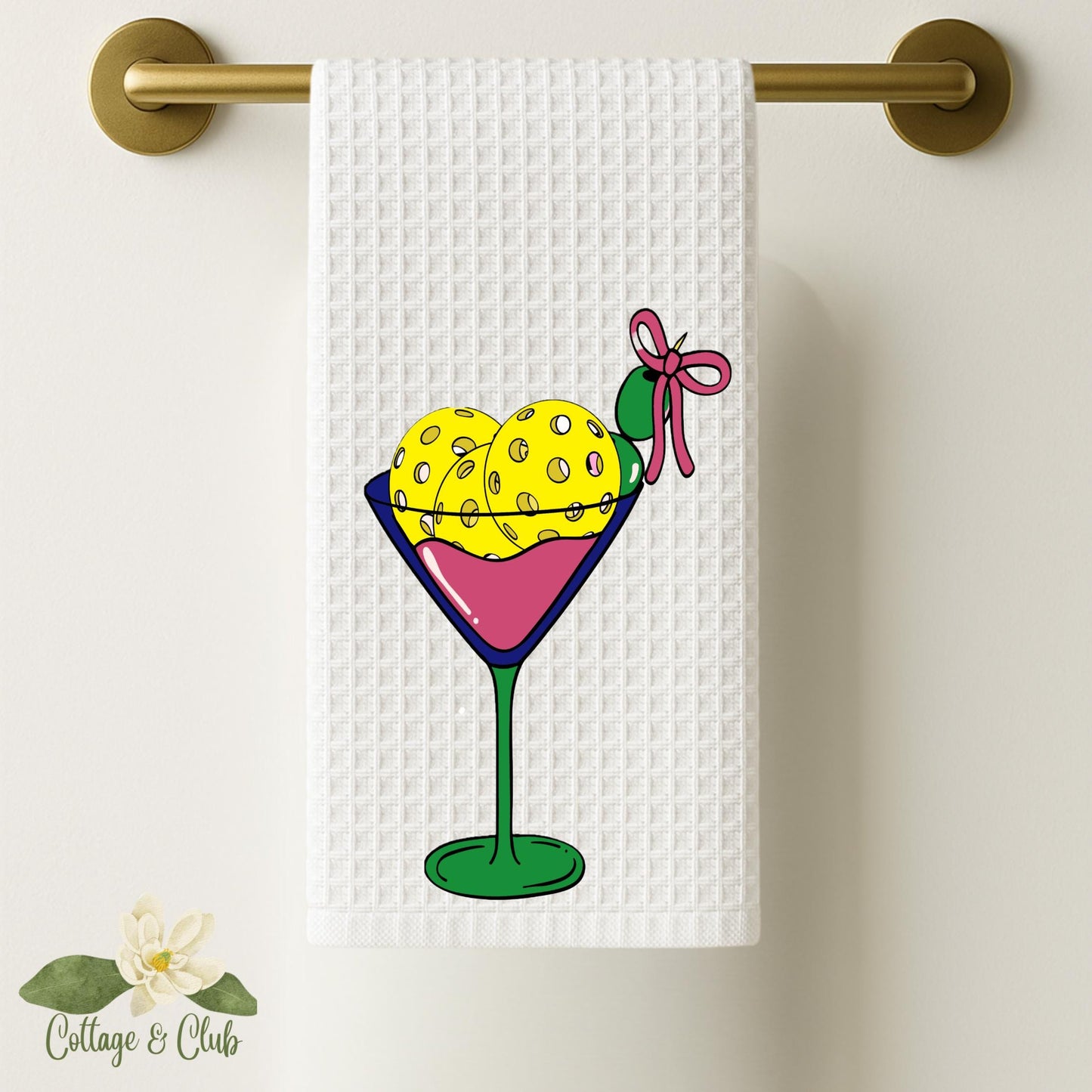 Pickletini Pickleball Tea Towel