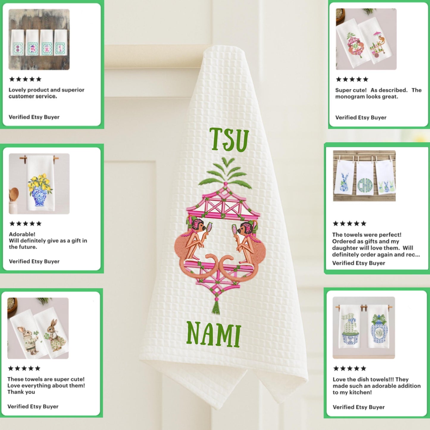 White Lotus Tea Towel Collection