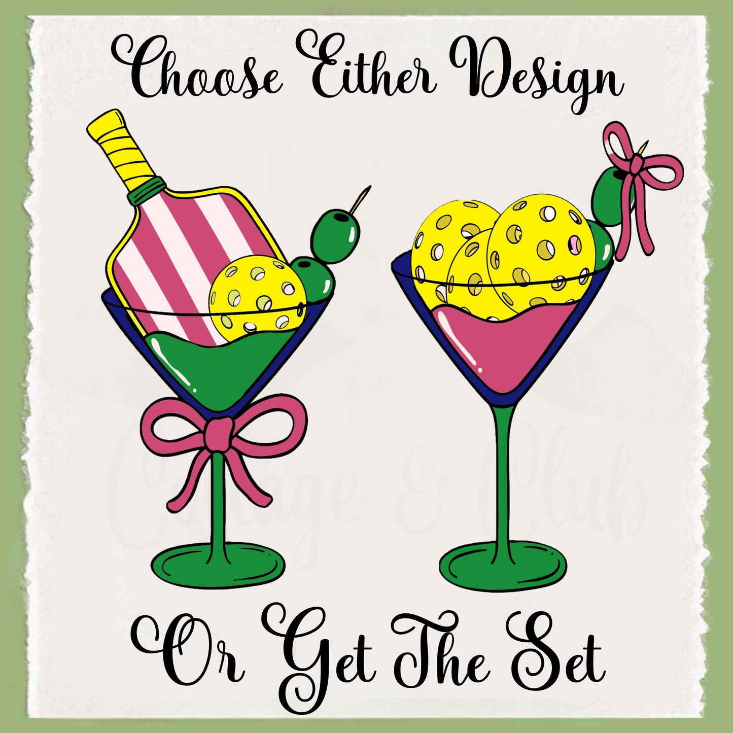 Pickletini Pickleball Tea Towel