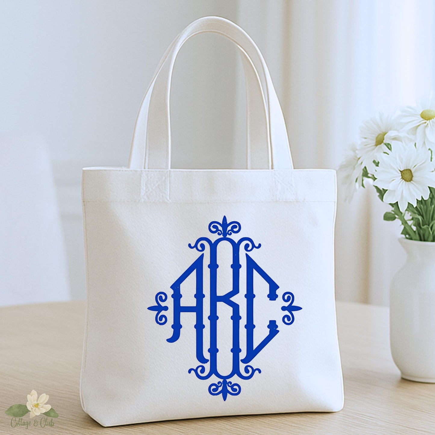 Monogram Tote Bag - Choose Your Color -Personalized Tea Towels, Pillows, Aprons, Coasters & Sport Towels for Monogram Lovers - Unique Gift
