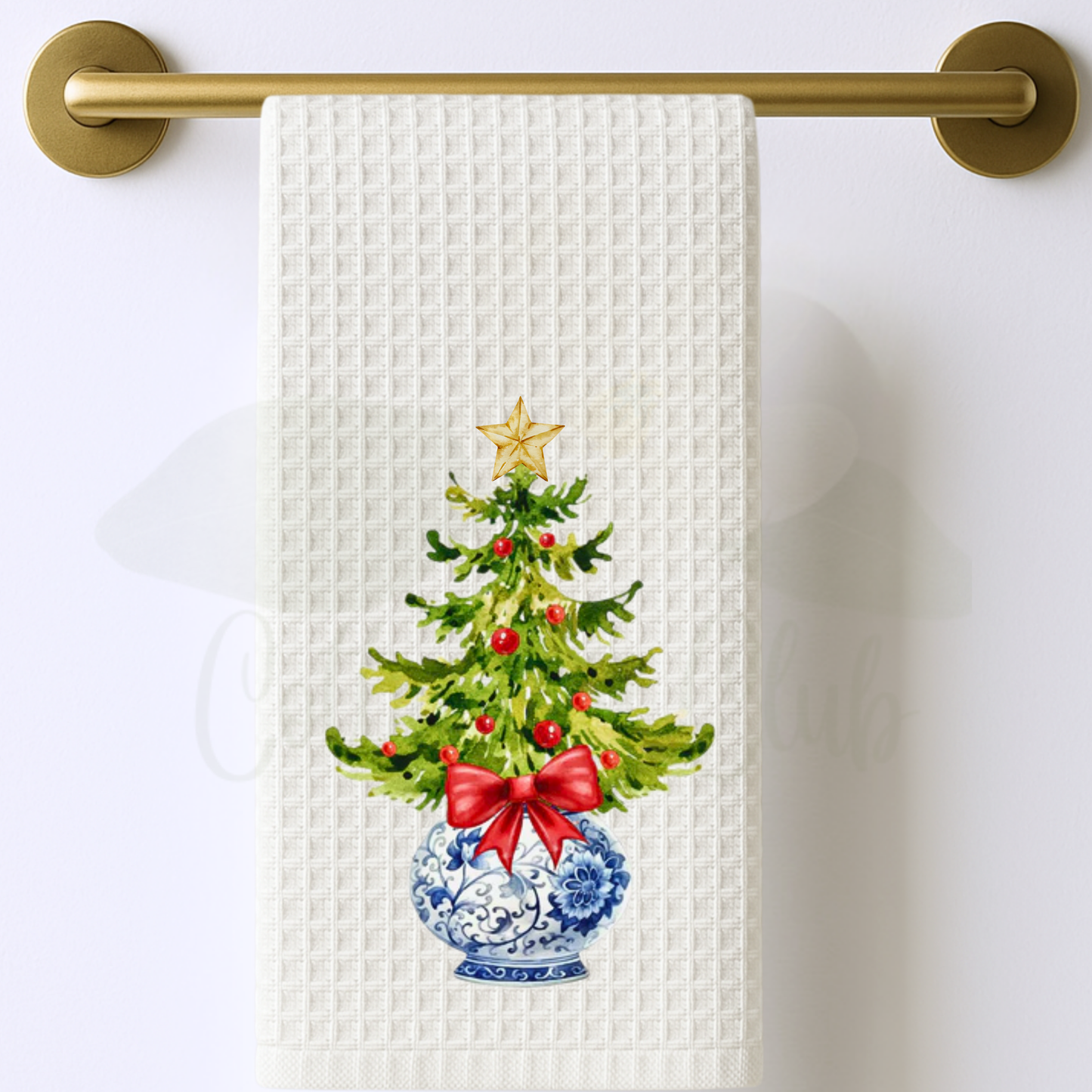 Christmas Tree in Blue Chiny Jar
