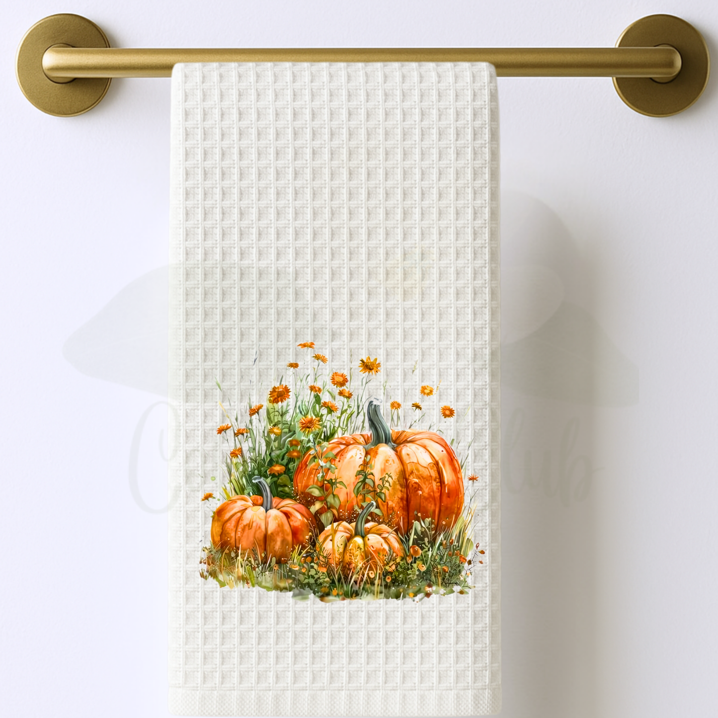 Autumn Pumpkins Tea Towel