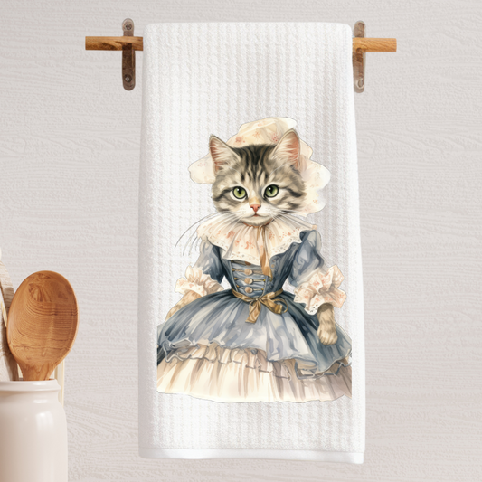 Victorian Cat Collection Tea Towel