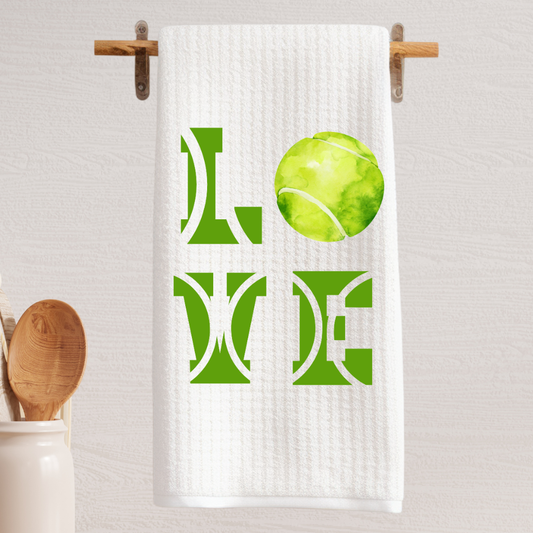 LOVE Tennis Flour Sack  Dish Towel