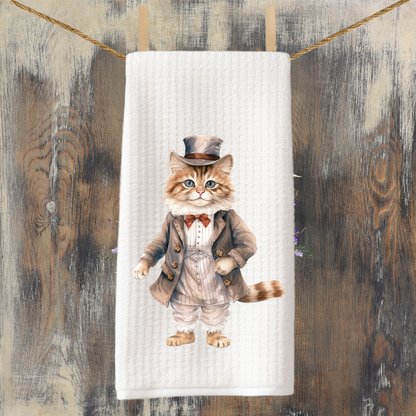 Victorian Cat Collection Tea Towel