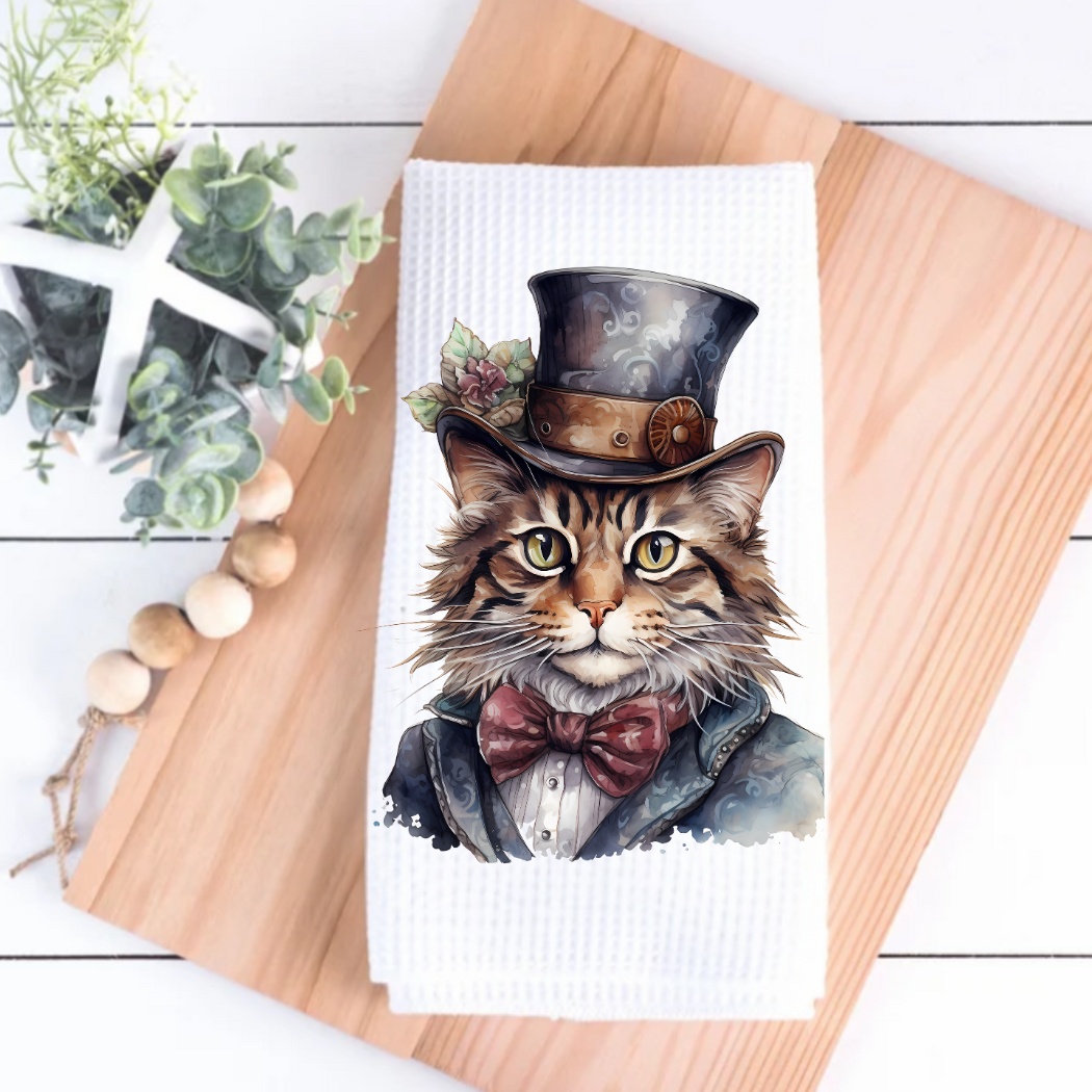 Victorian Cat Collection Tea Towel