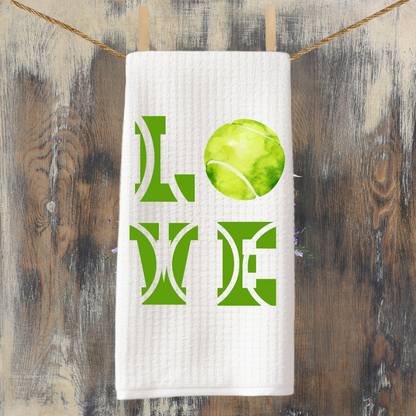 LOVE Tennis Flour Sack  Dish Towel