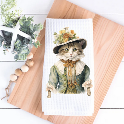 Victorian Cat Collection Tea Towel