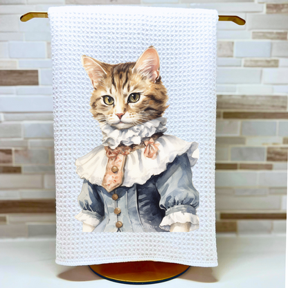 Victorian Cat Collection Tea Towel